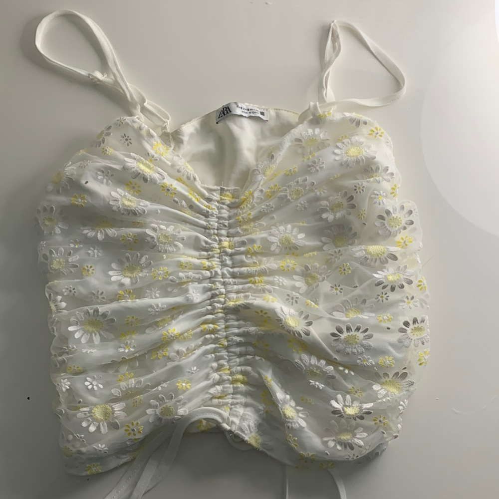 Zara ruched tank top